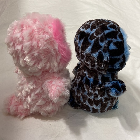 NWT Kid’s Ty Beanie Boos “Twiggy and Yago” Pink and Blue Owls. One size. - Picture 5 of 17